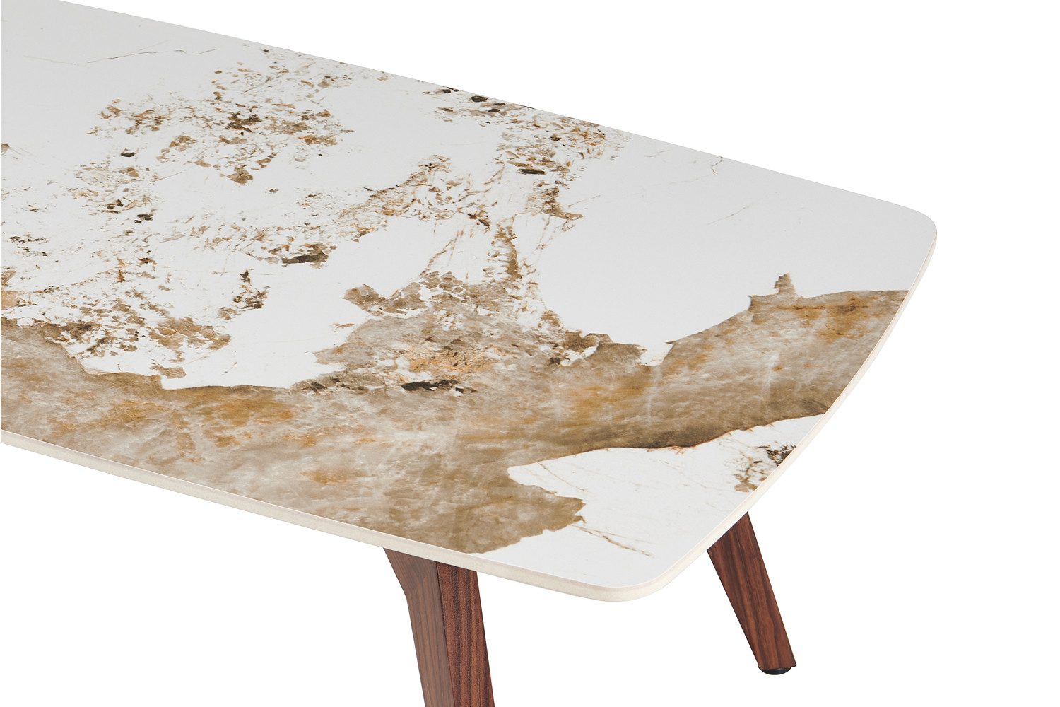 Image 5 for NEW - Salontafel Alma 120x60 cm Glanzend Pandora - Voet walnoot