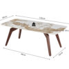 Image 6 for NEW - Salontafel Alma 120x60 cm Glanzend Pandora - Voet walnoot