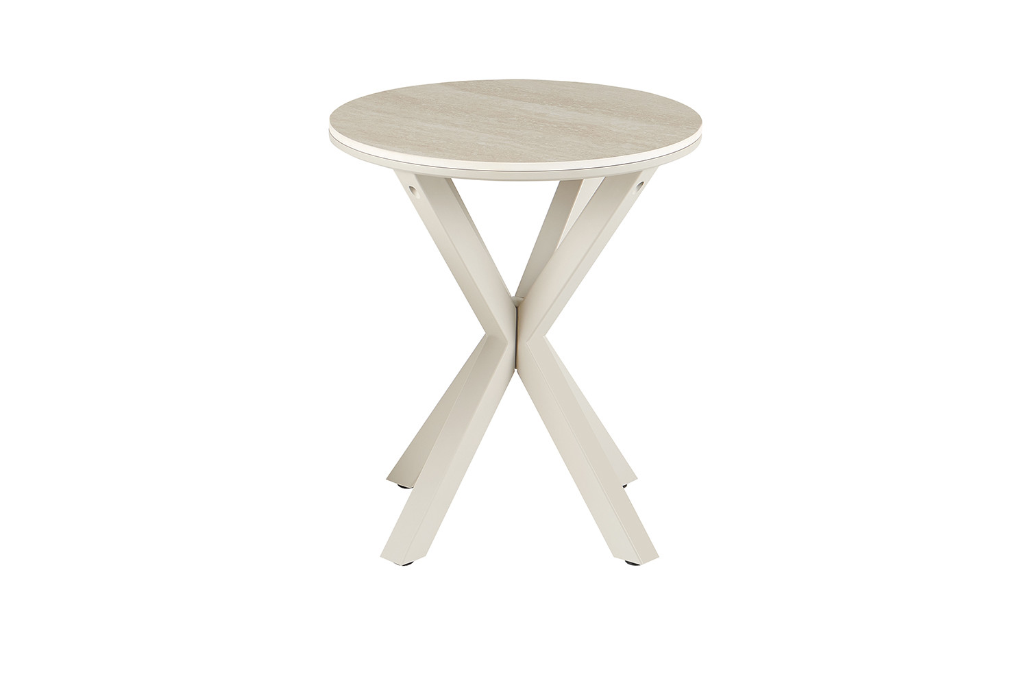 Image 4 for NEW - Salontafel Noa 50cm Rond Baroque Beige - Grijs Voet