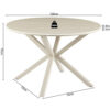 Image 8 for NEW - Tafel Noa 120 cm Rond Baroque Beige - Grijs Voet