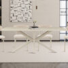 Image 2 for NEW - Tafel Noa 180x90 cm Deens Ovaal Baroque Beige - Grijs Voet