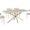 Image 7 for NEW - Tafel Noa 180x90 cm Deens Ovaal Baroque Beige - Grijs Voet