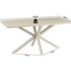Image 9 for NEW - Tafel Noa 180x90 cm Deens Ovaal Baroque Beige - Grijs Voet