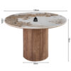 Image 6 for NEW - Tafel Evora 120 cm Rond Glanzend Steen Pandora