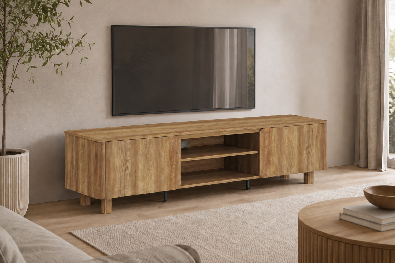Image 1 for NEW - TV meubel Malibu 170 cm Decor Eik Naturel