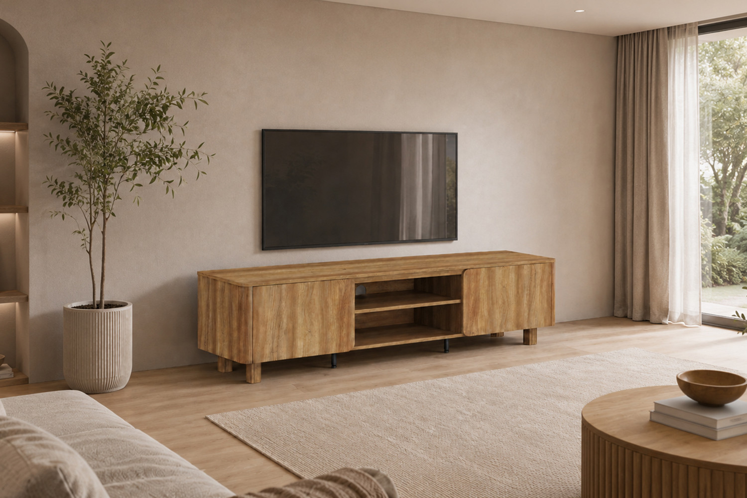 Image 2 for NEW - TV meubel Malibu 170 cm Decor Eik Naturel