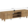 Image 8 for NEW - TV meubel Malibu 170 cm Decor Eik Naturel