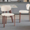 Image 1 for NEW - Stoel Jade Walnoot - Stof Fabb Raven 24 Beige