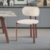 Image 2 for NEW - Stoel Jade Walnoot - Stof Fabb Raven 24 Beige