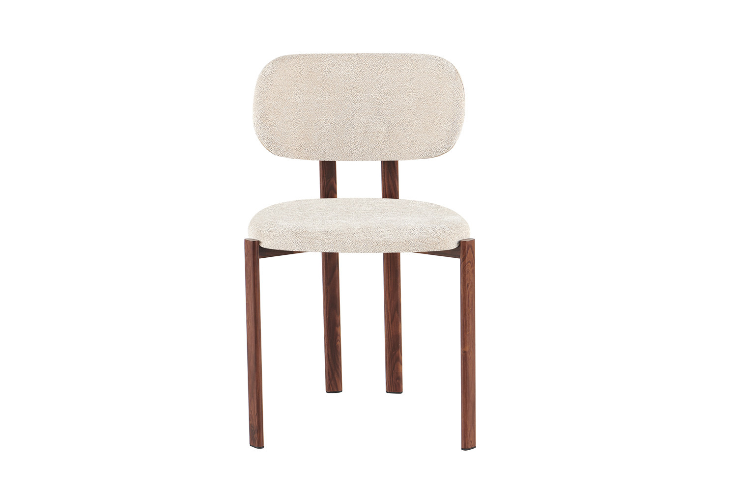 Image 4 for NEW - Stoel Jade Walnoot - Stof Fabb Raven 24 Beige