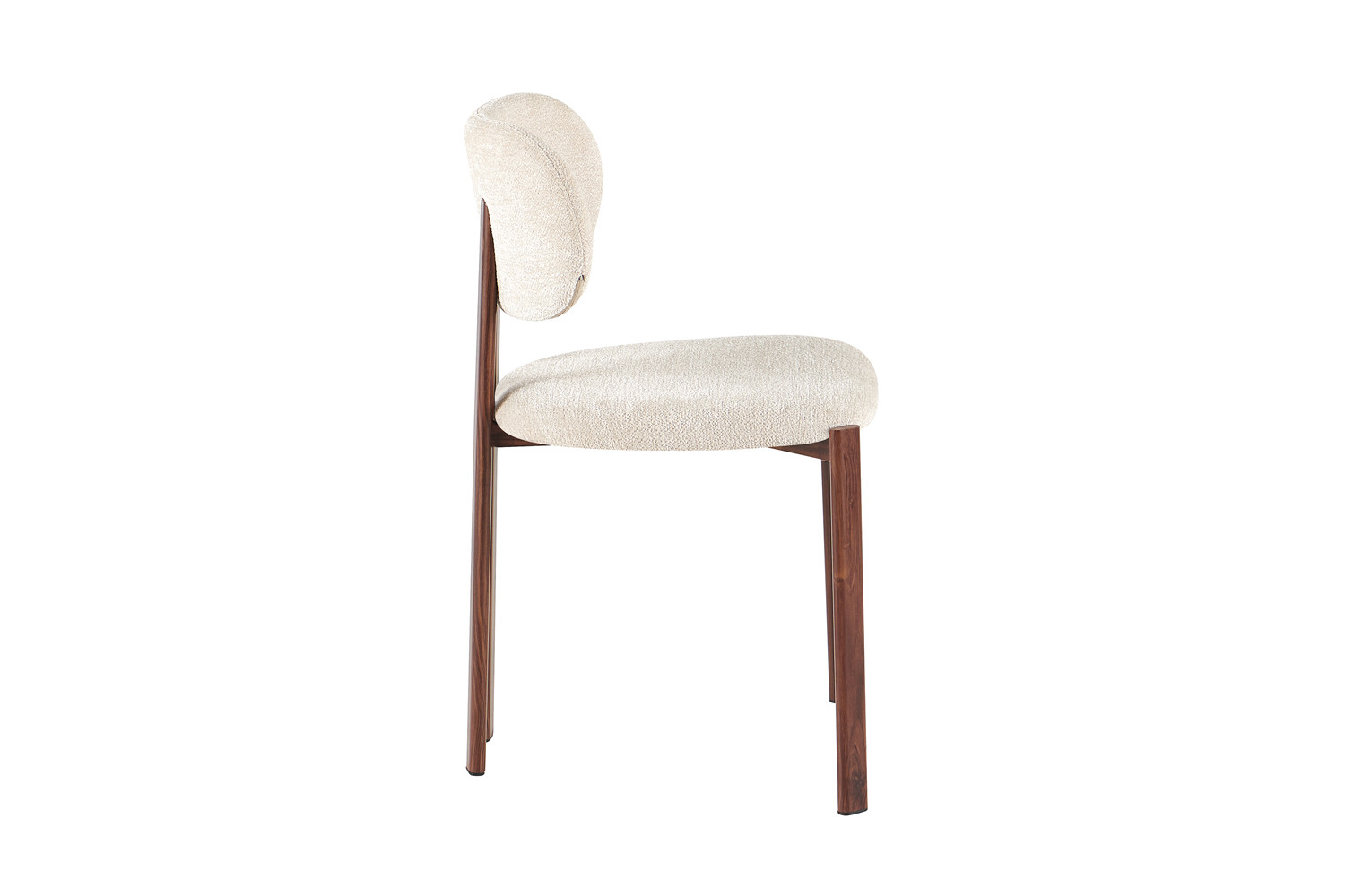Image 6 for NEW - Stoel Jade Walnoot - Stof Fabb Raven 24 Beige