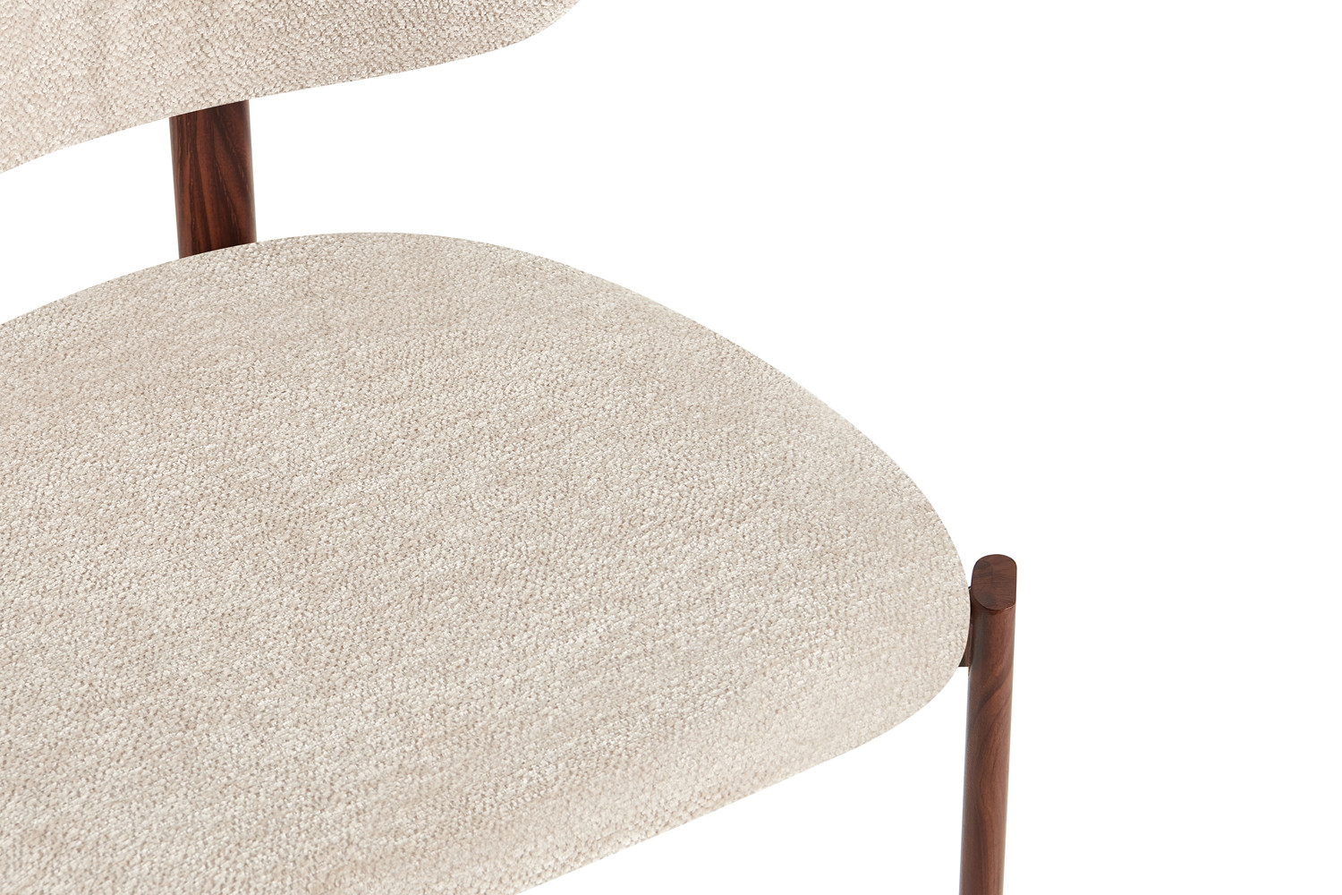 Image 8 for NEW - Stoel Jade Walnoot - Stof Fabb Raven 24 Beige