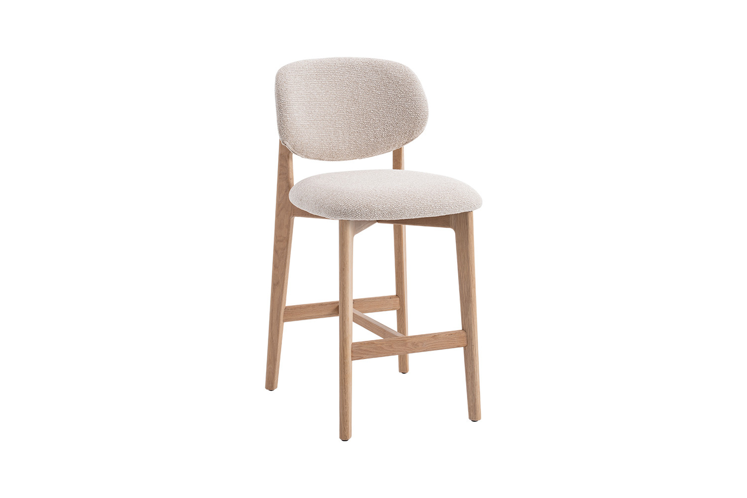 Image 5 for NEW - Counterstoel Carmen Naturel Eik Ote Milan 103 Beige Gemonteerd