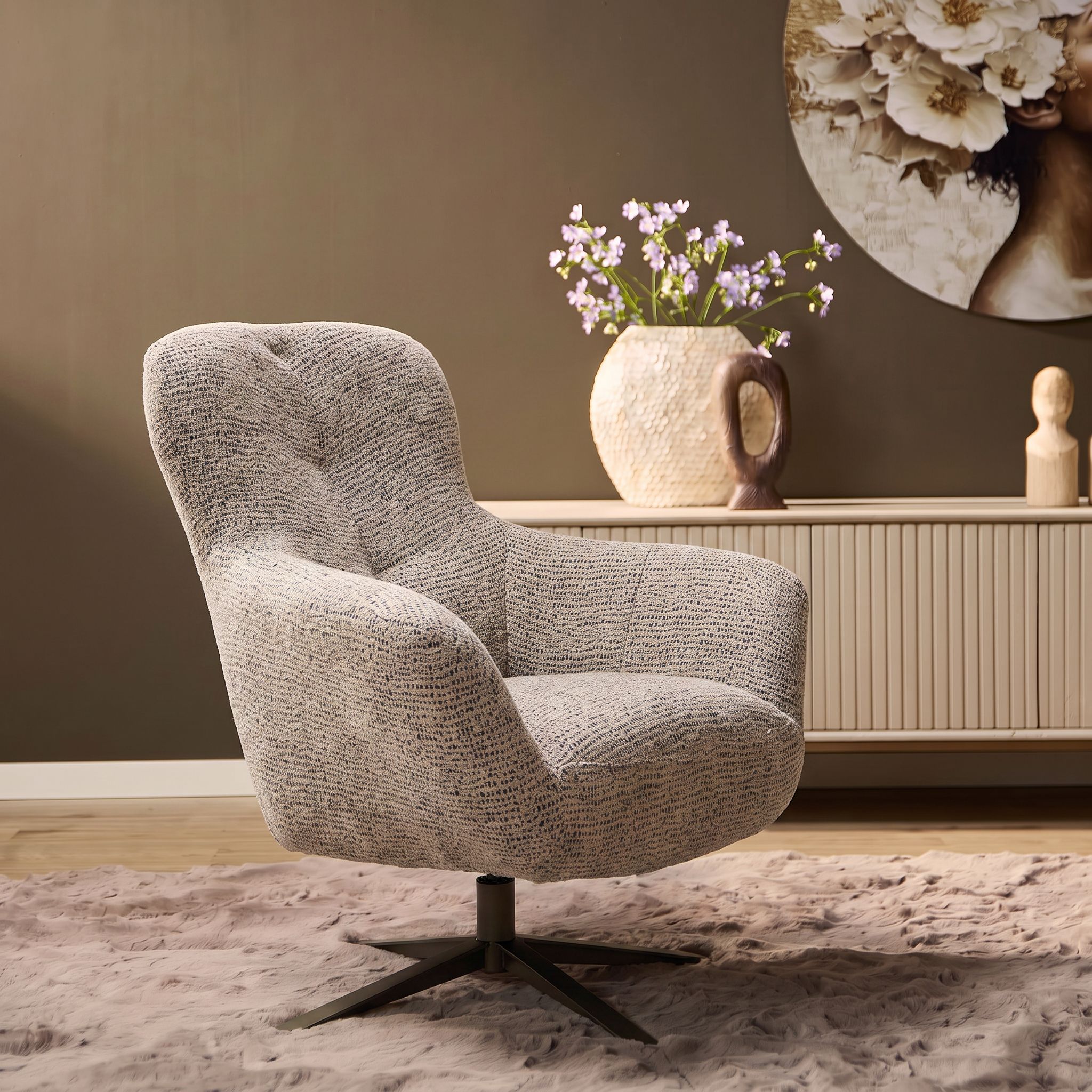 Draaibare Fauteuil Nena Bruin - Image 11