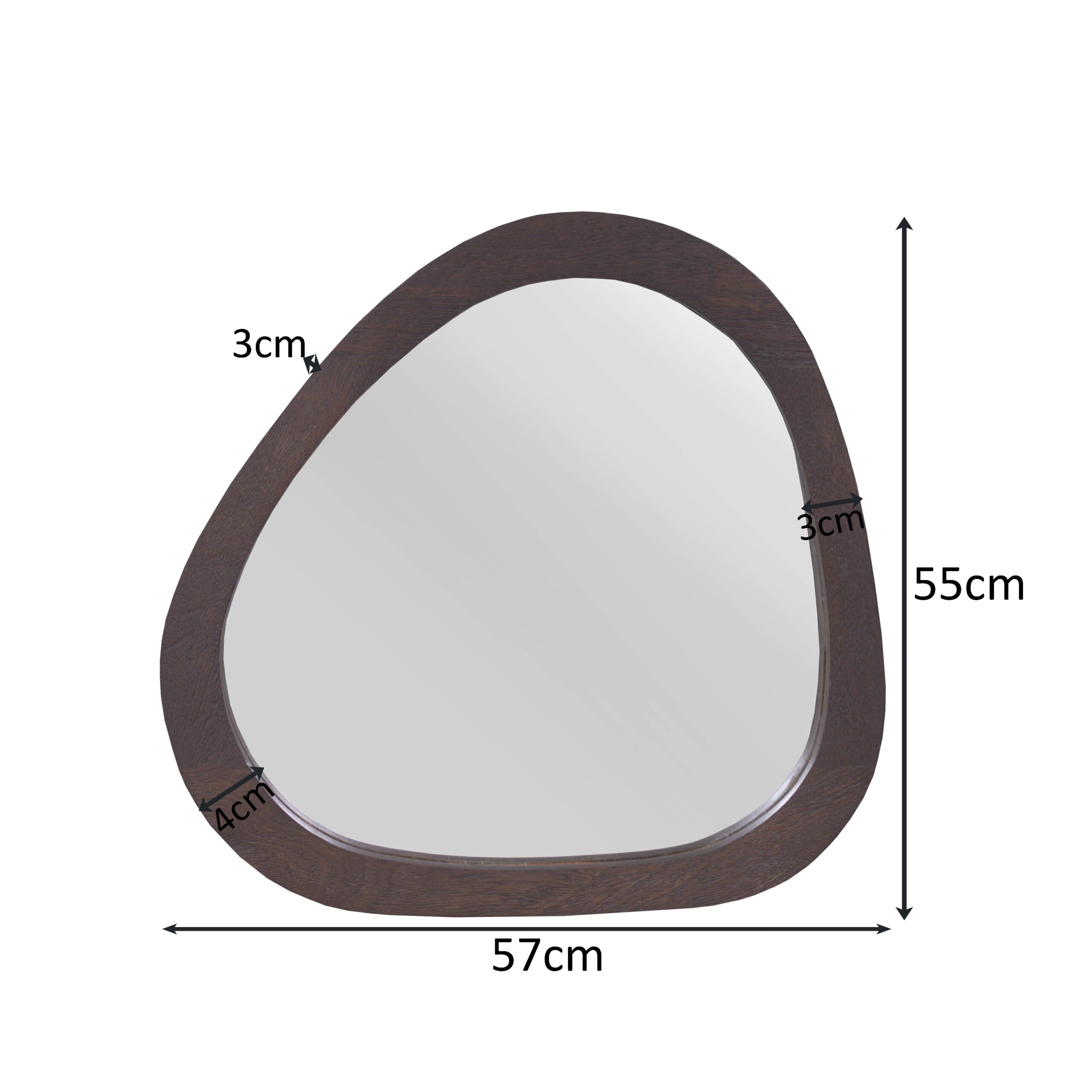 Organische spiegel Lou Bruin Mangohout 55 cm - Image 2