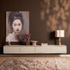 Zwevend tv meubel Allure Zand Mangohout 240 cm - Image 1