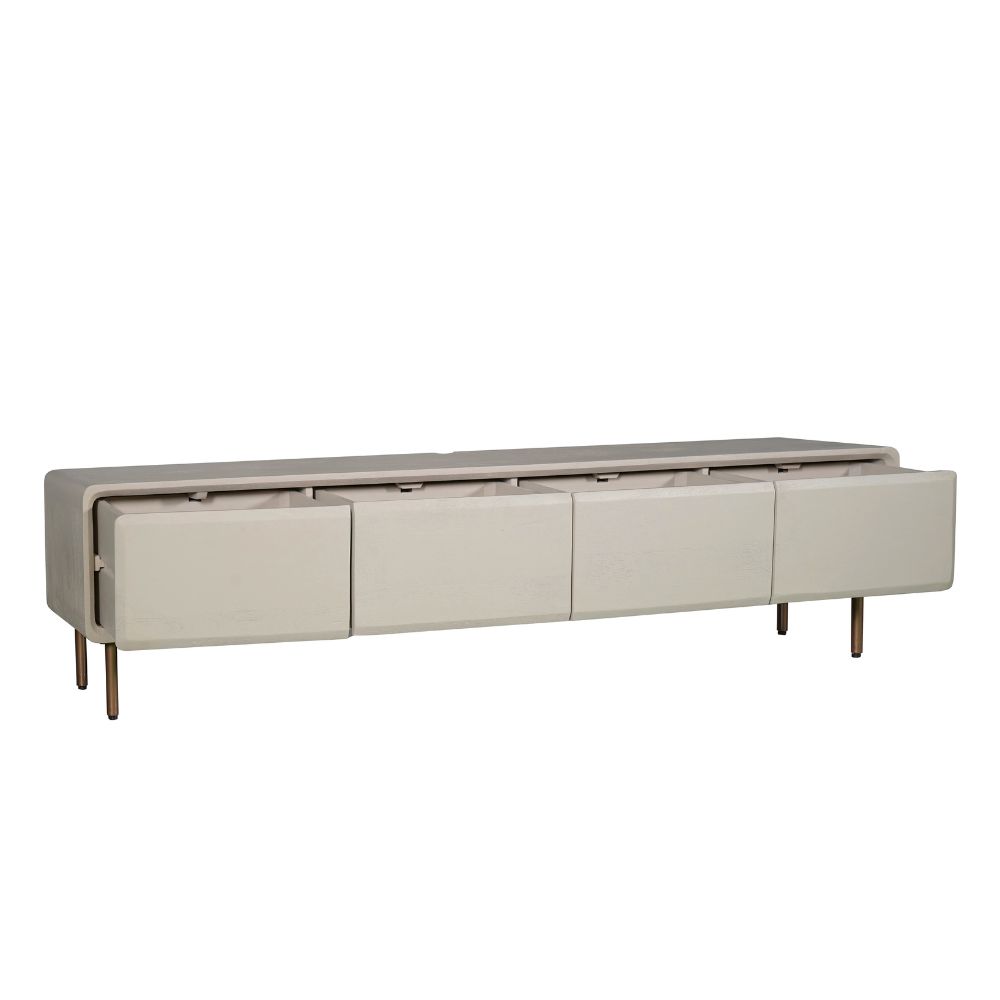 Zwevend tv meubel Allure Zand Mangohout 240 cm - Image 4