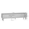 Zwevend tv meubel Allure Zand Mangohout 240 cm - Image 5