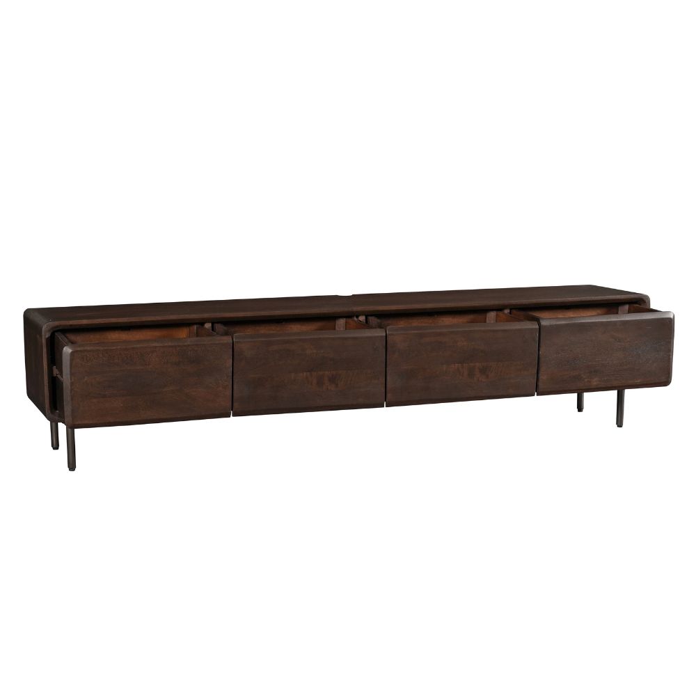Zwevend tv meubel Allure Bruin Mangohout 200 cm - Image 4