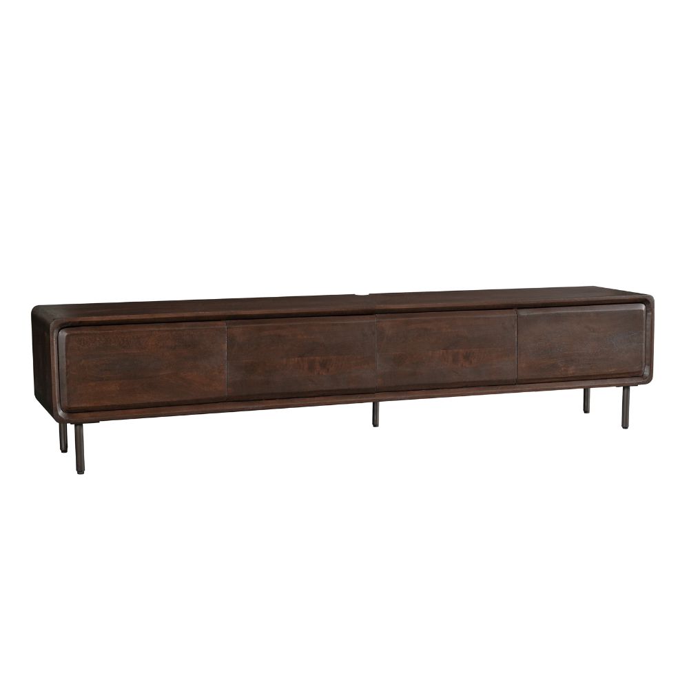 Zwevend tv meubel Allure Bruin Mangohout 240 cm - Image 3