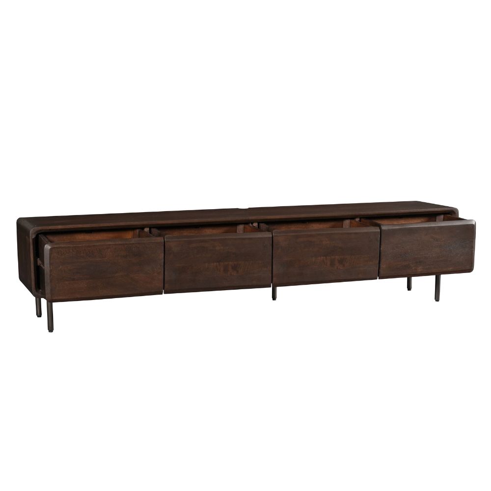Zwevend tv meubel Allure Bruin Mangohout 240 cm - Image 4