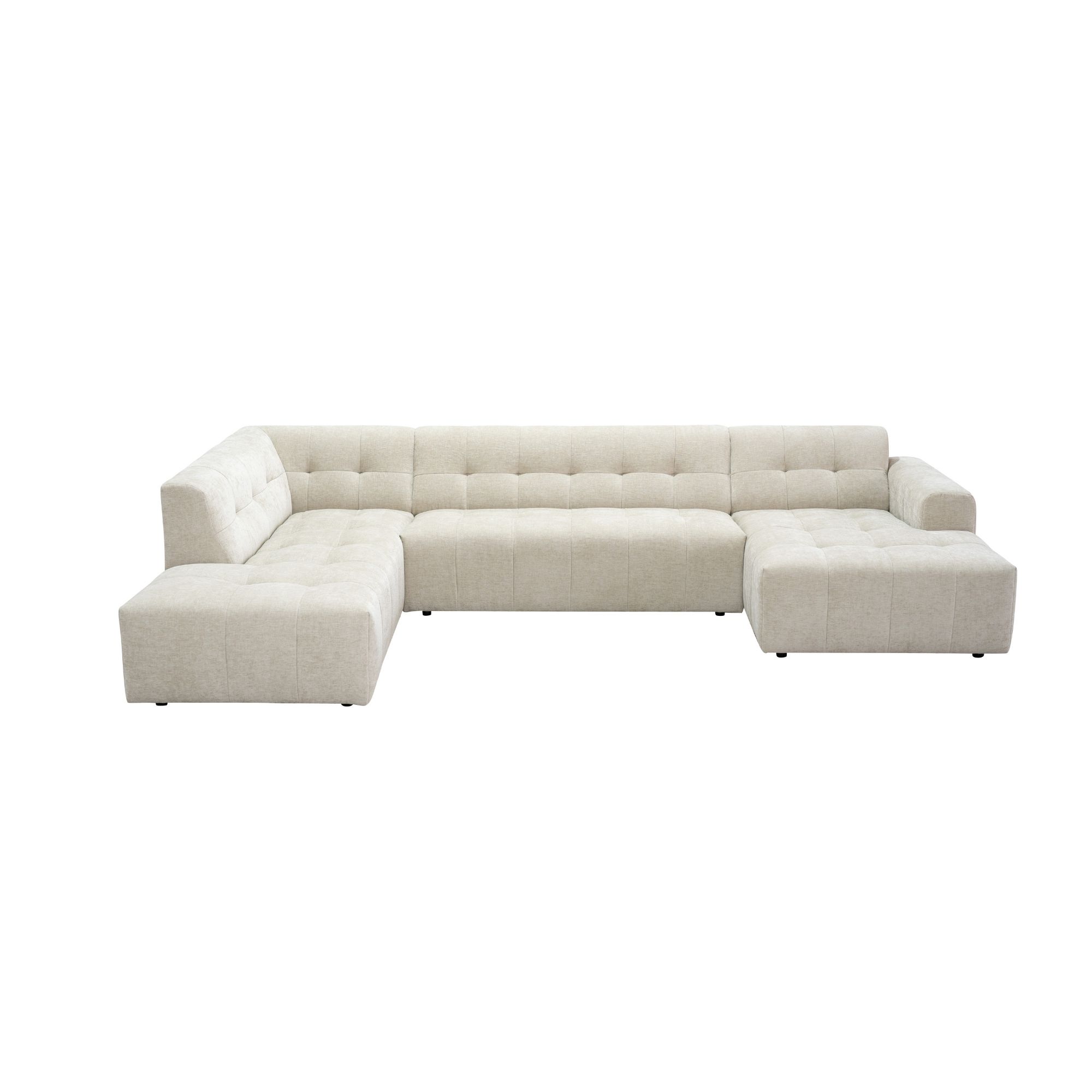 MySofa Ruby U-bank Beige Ottomane L + 2,5 + Lounge R - Image 2