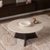 Salontafel Milo Botticino marmer 80 cm - Image 1
