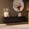 Zwevend tv meubel Dallas Bruin Mangohout 165 cm - Image 1