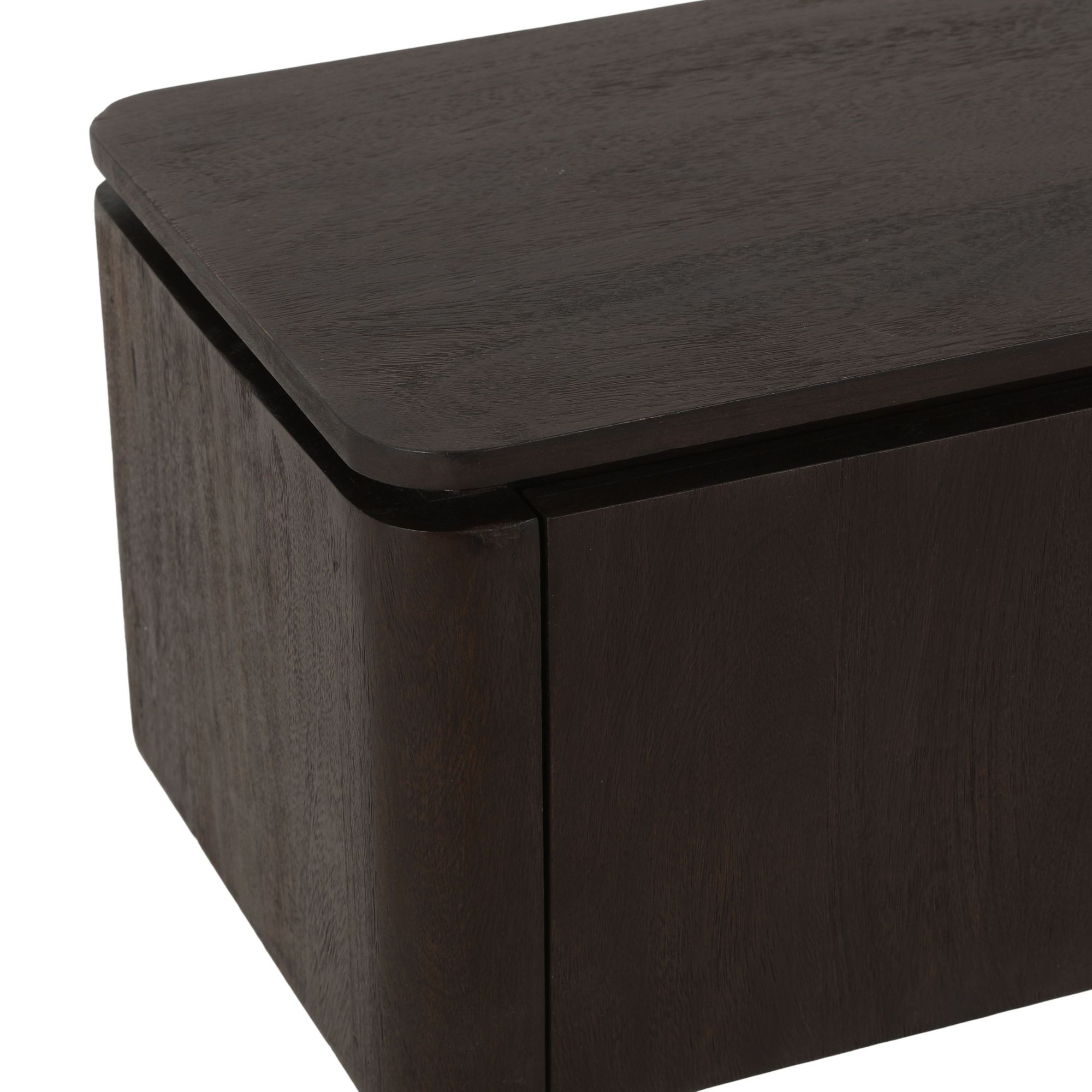 Zwevend tv meubel Dallas Bruin Mangohout 165 cm - Image 9