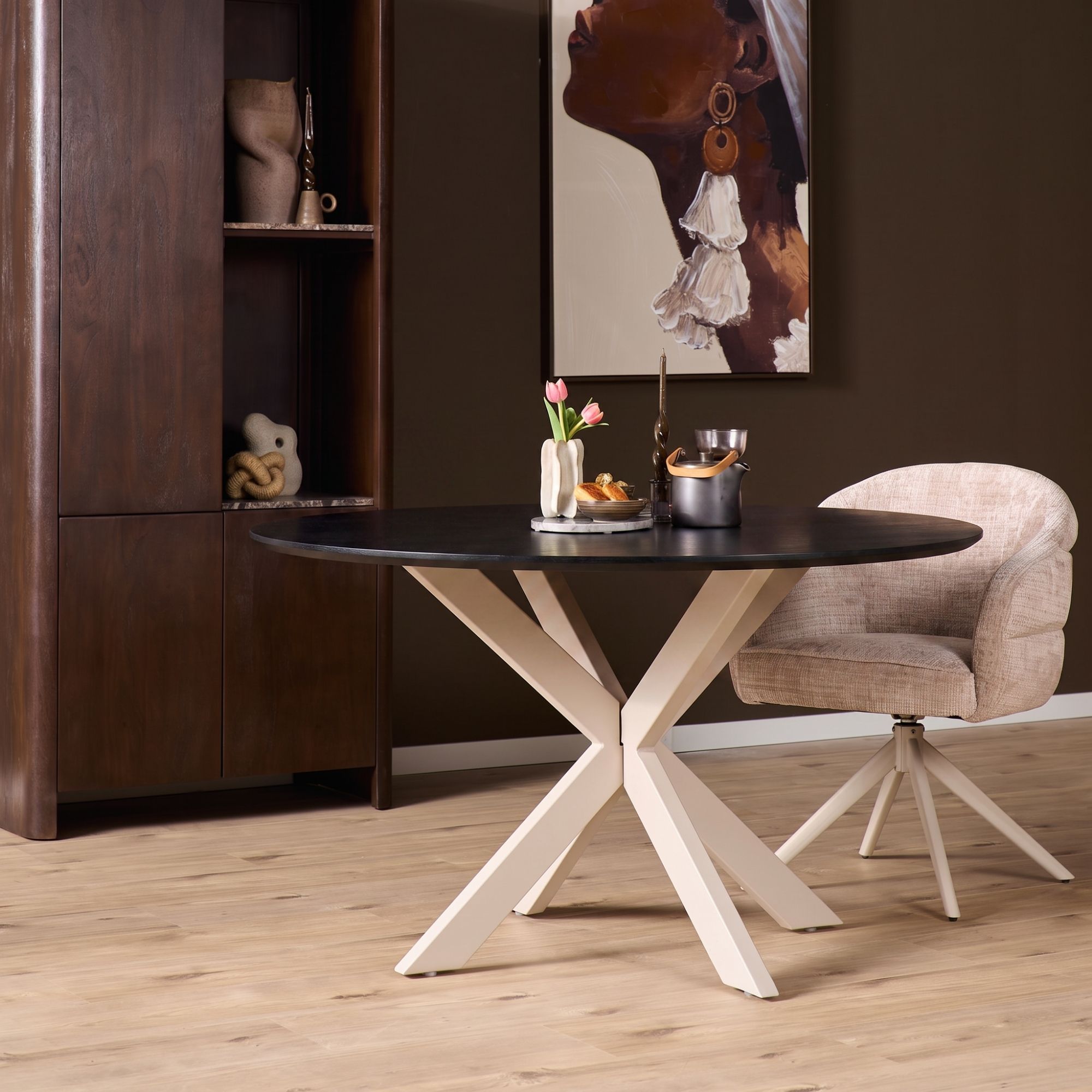 Eiken Eettafel Ferris Rond 150 cm - Image 1