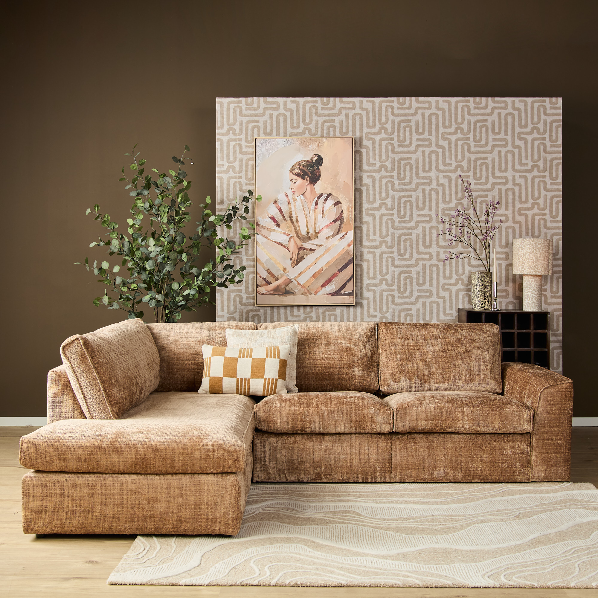 MySofa Teddy Hoekbank Cinnamon Divan Links+2,5 zits - Image 8
