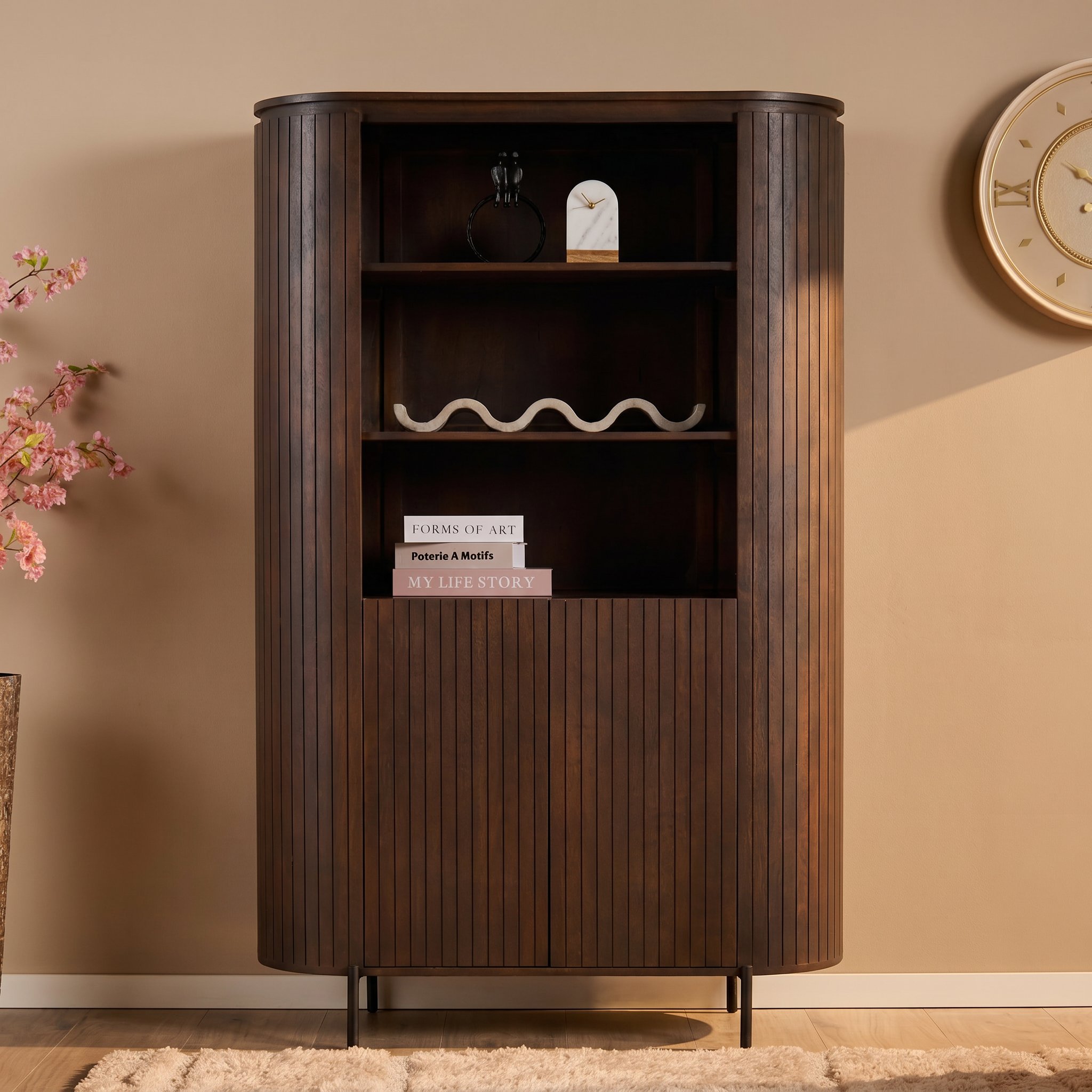 Wandkast Solana Bruin Mangohout 115 cm - Image 1