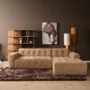 MySofa Ruby Loungebank Camel 2,5 zits AL + Lounge R - Image 1
