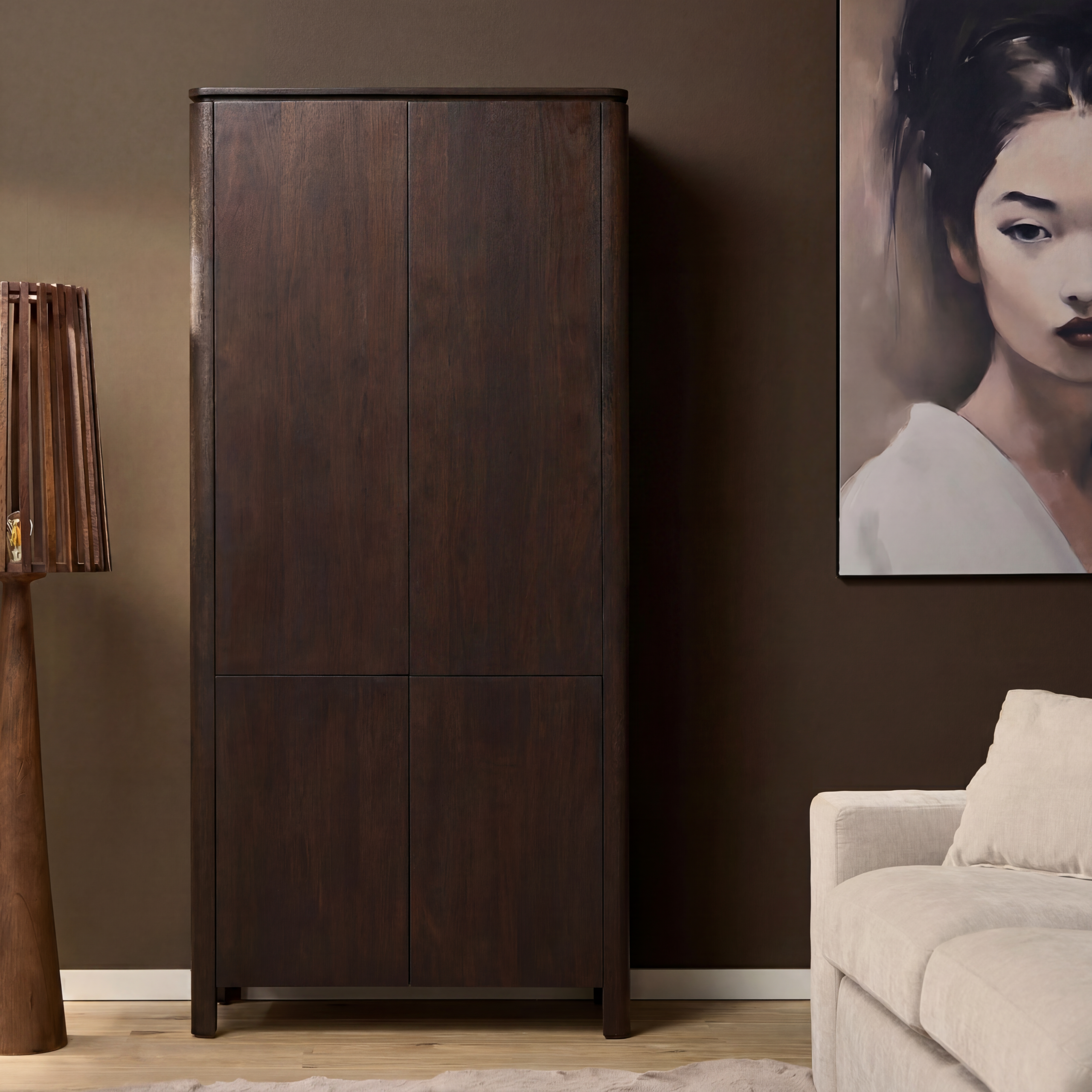 Kabinetkast Dallas Bruin Mangohout 90 cm - Image 1