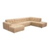 MySofa Ruby U-bank Camel Lounge L + 2,5 + Ottomane R - Image 3
