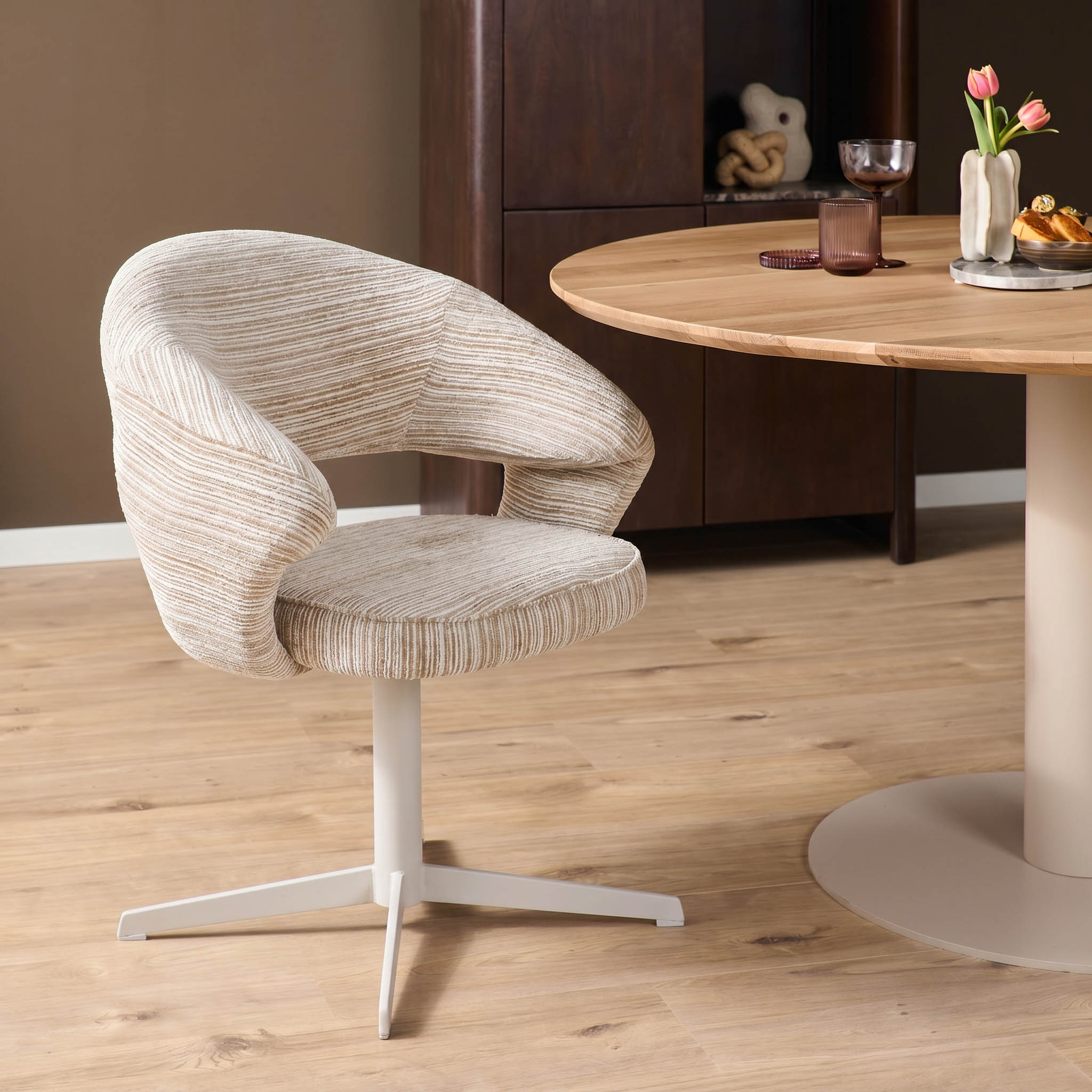 Draaibare eetkamerstoel Jade Beige - Image 1
