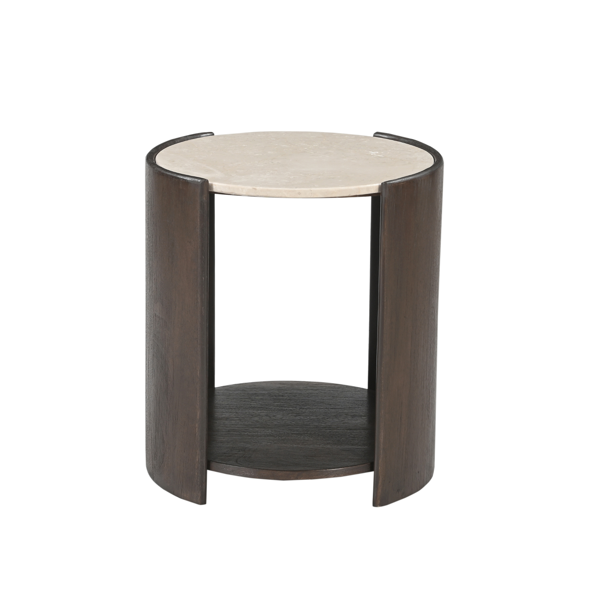 Bijzettafel Rune Botticino marmer 45 cm - Image 2