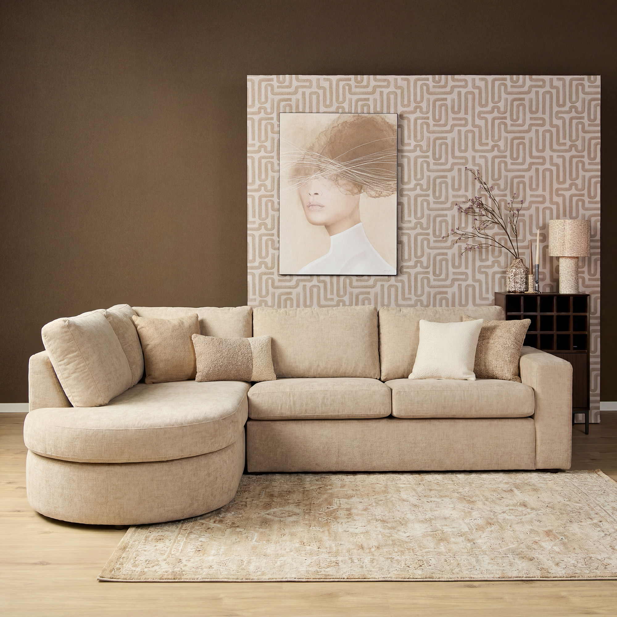 MySofa Alma Hoekbank Roze 2,5 zits+Divan Rechts - Image 6