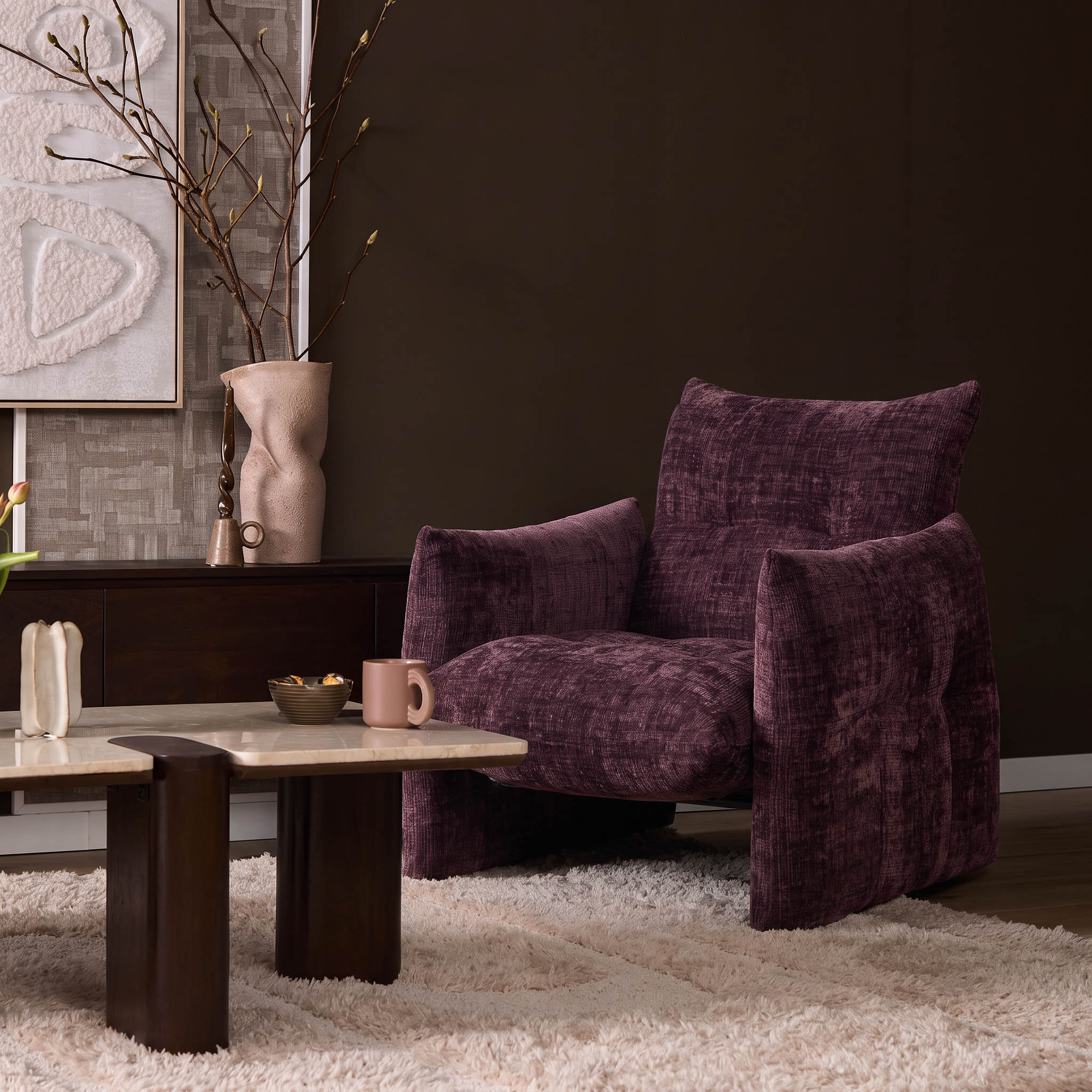 Fauteuil Lois Aubergine - Image 1