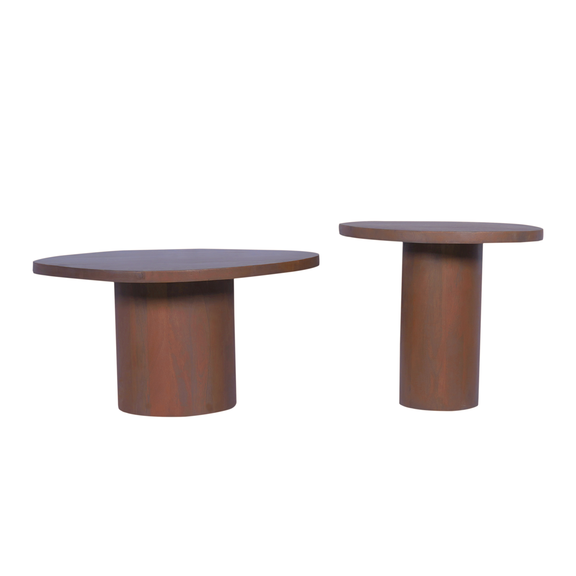 Salontafel set Mirre Walnoot Mangohout 70 cm - Image 1