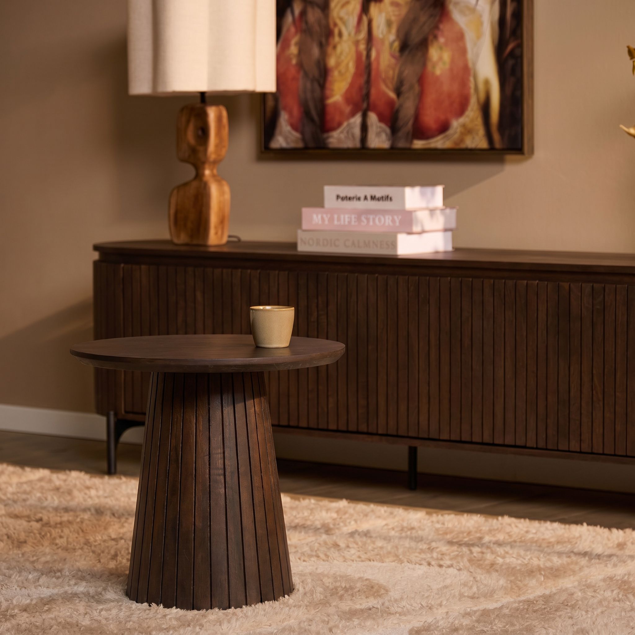 Salontafel Solana Bruin Mangohout 50 cm - Image 5