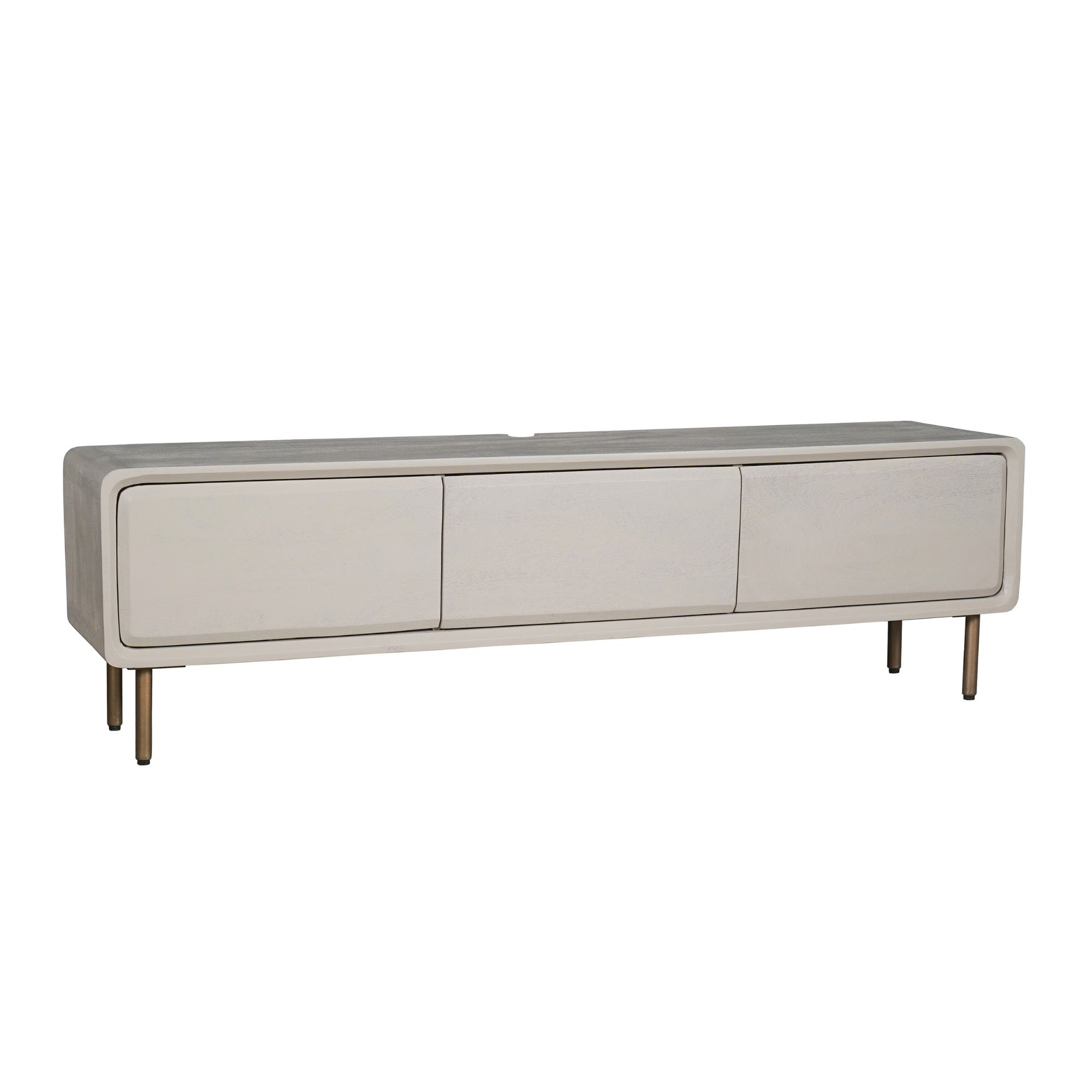 Zwevend tv meubel Allure Zand Mangohout 160 cm - Image 2