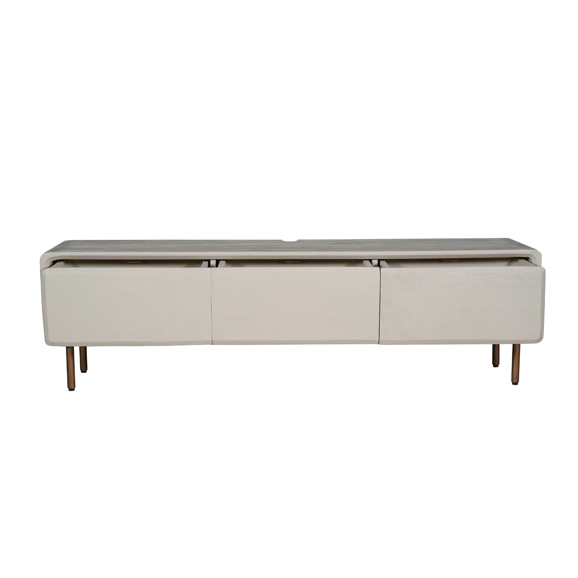 Zwevend tv meubel Allure Zand Mangohout 160 cm - Image 3