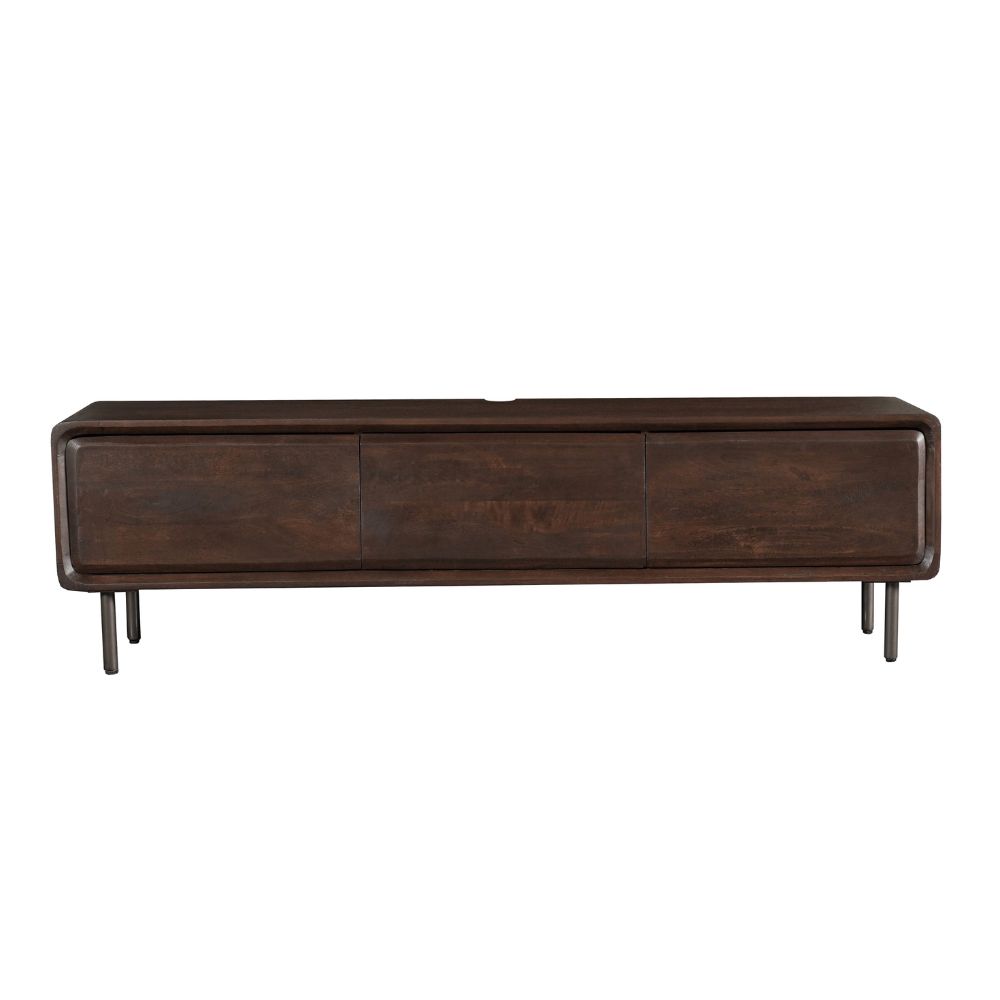 Zwevend tv meubel Allure Bruin Mangohout 160 cm - Image 2