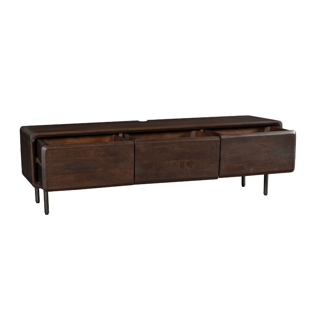 Zwevend tv meubel Allure Bruin Mangohout 160 cm - Image 4