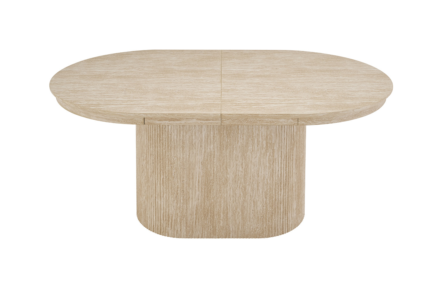 Image 7 for NEW - Uitschuifbare tafel Lagos 180-220 cm Ovaal Decor Travertin Beige