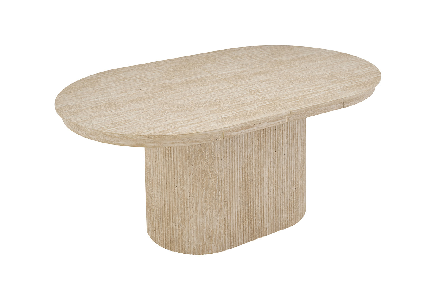 Image 9 for NEW - Uitschuifbare tafel Lagos 180-220 cm Ovaal Decor Travertin Beige