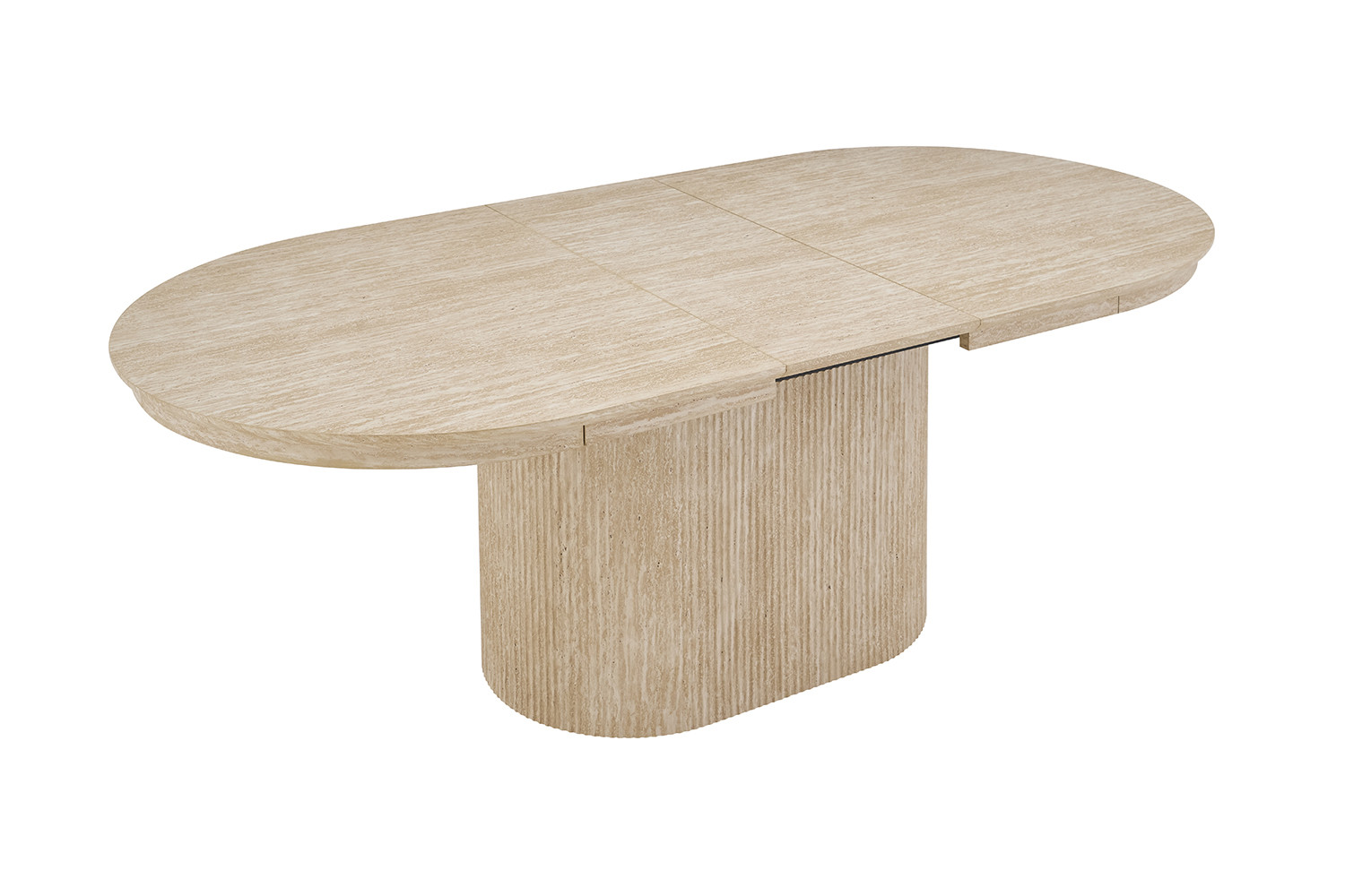 Image 10 for NEW - Uitschuifbare tafel Lagos 180-220 cm Ovaal Decor Travertin Beige