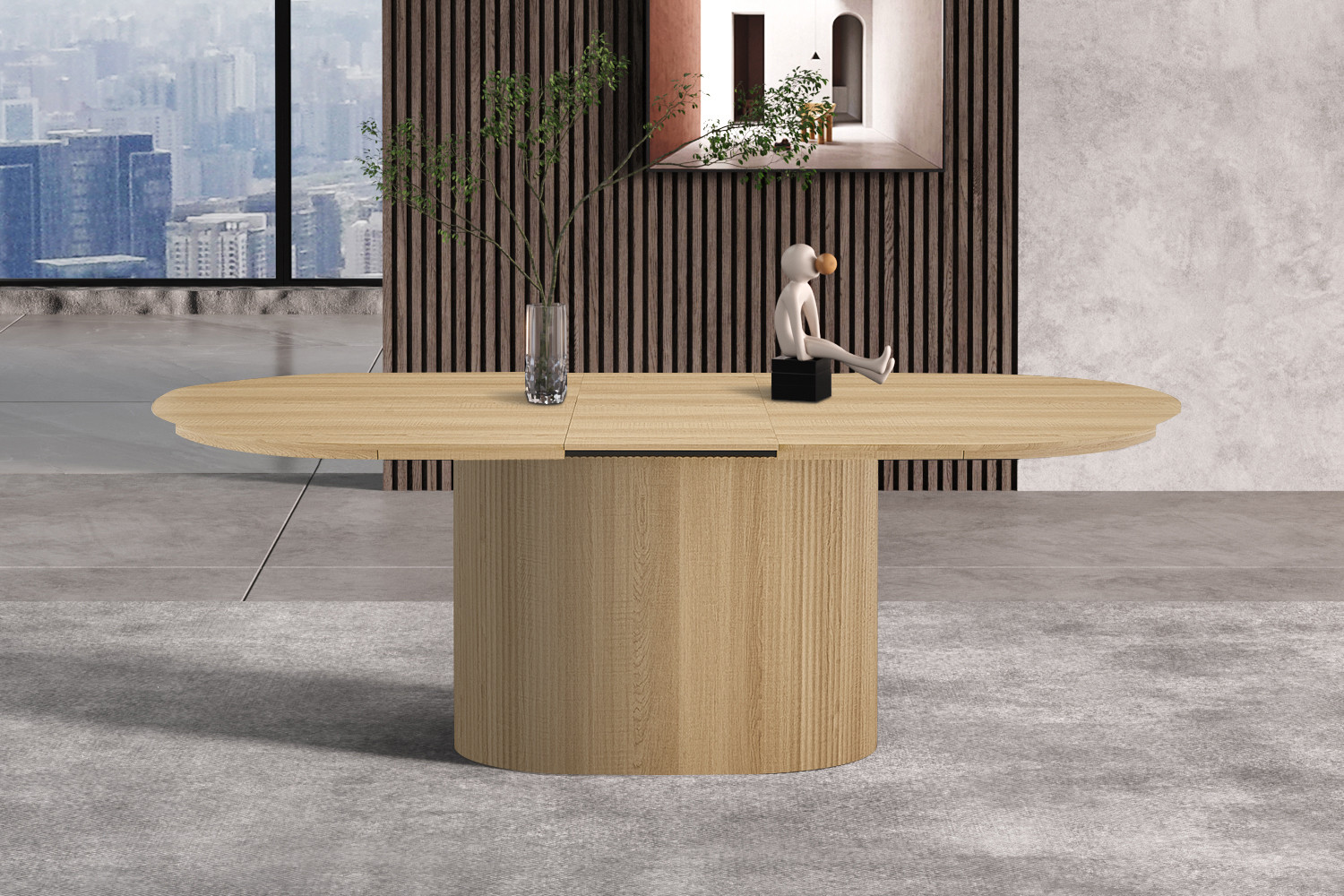 Image 5 for NEW - Uitschuifbare tafel Lagos 180-220 cm Ovaal Decor Eik Naturel