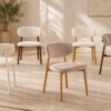 Image 4 for NEW - Stoel Coco Naturel - Stof Fabb Raven 24 Beige